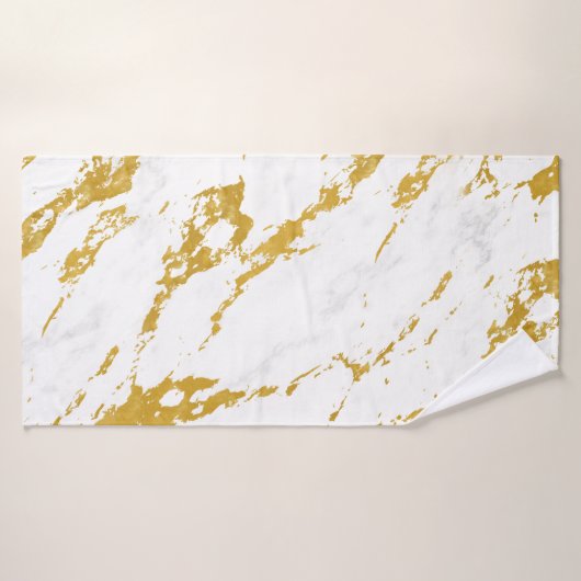 Elegant Marble style6 - Gold en White Badhanddoek (Badhanddoek)