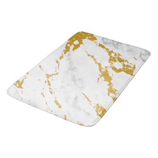 Elegant Marble style6 - Gold en White Badmat (Gekanteld)