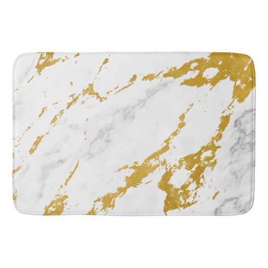 Elegant Marble style6 - Gold en White Badmat (Voorkant)