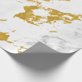 Elegant Marble style6 - Gold en White Cadeaupapier (Hoek)