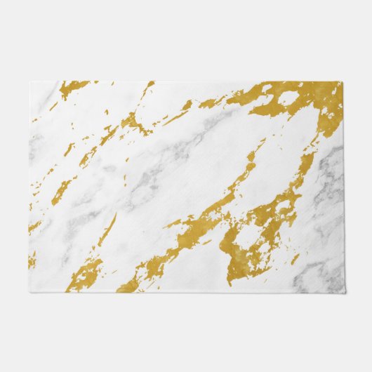 Elegant Marble style6 - Gold en White Deurmat (Voorkant)
