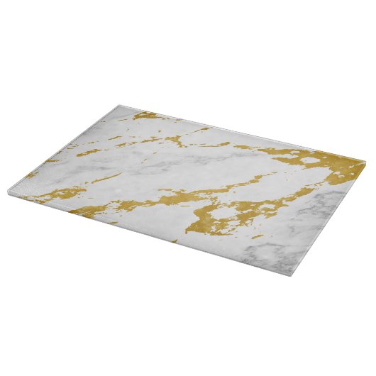 Elegant Marble style6 - Gold en White Snijplank (Hoek)