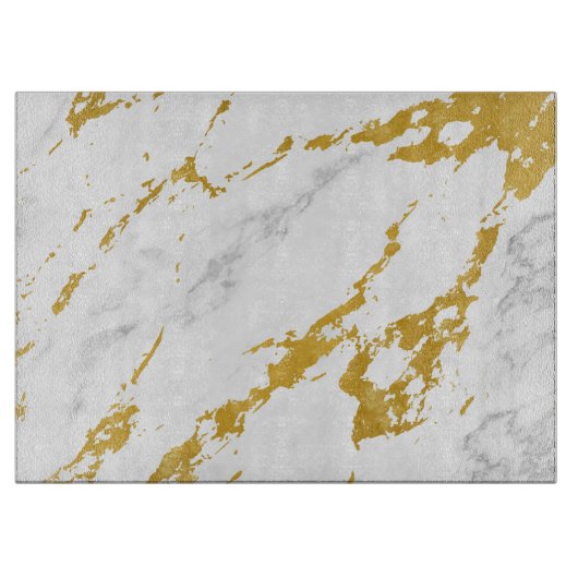 Elegant Marble style6 - Gold en White Snijplank (Voorkant)