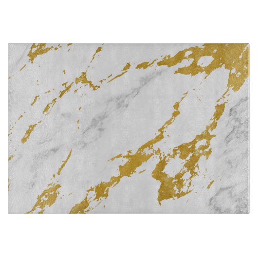 Elegant Marble style6 - Gold en White Snijplank (Voorkant)