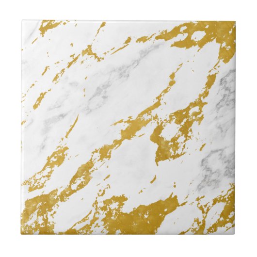 Elegant Marble style6 - Gold en White Tegeltje (Voorkant)