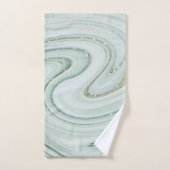Elegant Marble Swirl Glitter Pattern Sparkle Glam Bad Handdoek (Handdoek)
