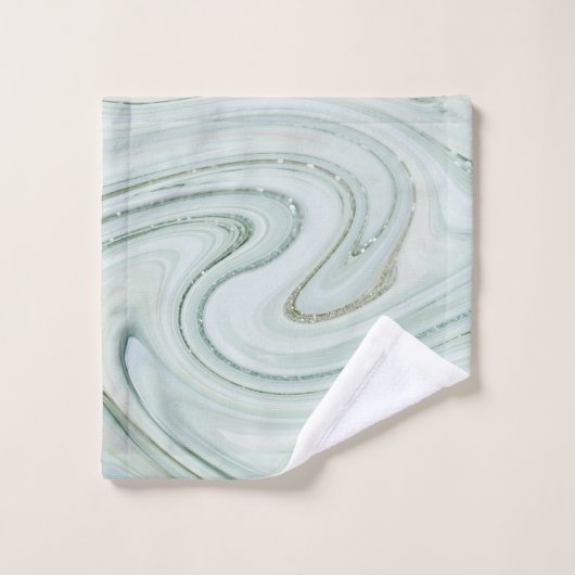 Elegant Marble Swirl Glitter Pattern Sparkle Glam Bad Handdoek (Wasdoekje)