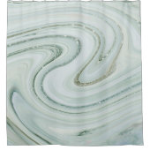 Elegant Marble Swirl Glitter Pattern Sparkle Glam Douchegordijn (Voorkant)