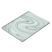 Elegant Marble Swirl Silver Glitter Sparkle Glam Notitieboek (Linkerzijde)