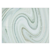 Elegant Marble Swirl Silver Glitter Sparkle Glam Tafelkleed (Voorkant (Horizontaal))
