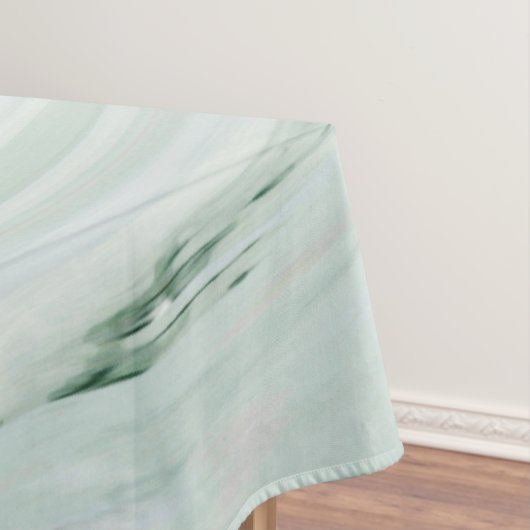 Elegant Marble Swirl Silver Glitter Sparkle Glam Tafelkleed (Voorbeeld)