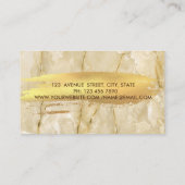 Elegant marble Texture Gold Foil Brush Stroke Visitekaartje (Achterkant)