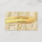 Elegant marble Texture Gold Foil Brush Stroke Visitekaartje (Voorkant)