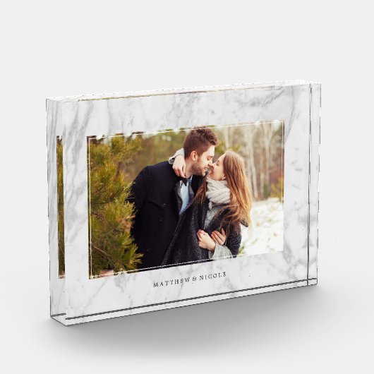 Elegant Marble Texture Lijst Fotoblokken (Links)