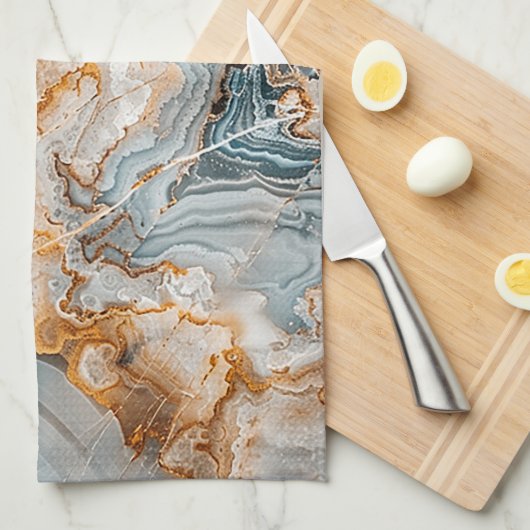 Elegant Marble Texture Theedoek (Quarter Fold)