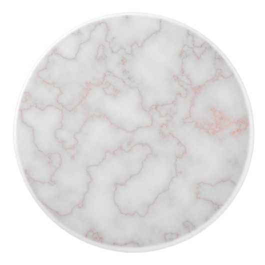 Elegant Marble Trendy Roos Gold Keramische Knop (Voorkant)