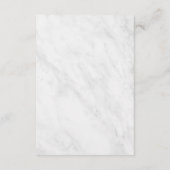 Elegant Marble Trendy Wedding Accommodations Informatiekaartje (Achterkant)
