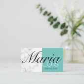 Elegant Marble Two Tone Makeup Artistry Business C Visitekaartje (Staand voorkant)