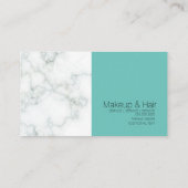 Elegant Marble Two Tone Makeup Artistry Business C Visitekaartje (Achterkant)