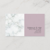 Elegant Marble Two Tone Makeup Artistry Visitekaartje (Achterkant)