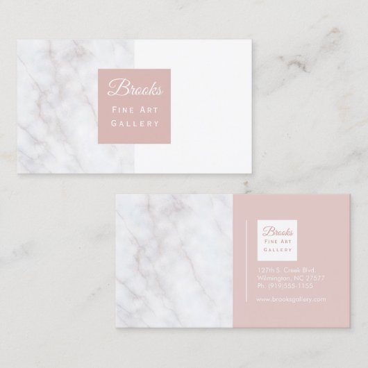 Elegant Marble Visitekaartje (Voorkant / Achterkant)