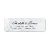 Elegant Marble Wedding Etiket (Voorkant)