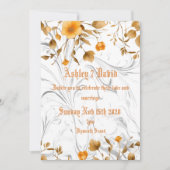 Elegant Marble Wedding Invitation Kaart (Voorkant)