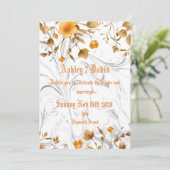Elegant Marble Wedding Invitation Kaart (Staand voorkant)