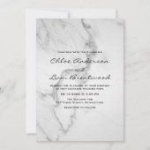 Elegant Marble Wedding Invitation Kaart (Voorkant)