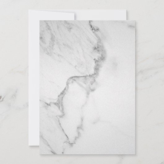 Elegant Marble Wedding Invitation Kaart (Achterkant)