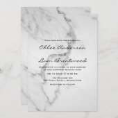 Elegant Marble Wedding Invitation Kaart (Voorkant / Achterkant)