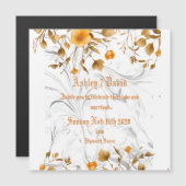 Elegant Marble Wedding Invitation Magnetische Uitnodiging (Voorkant / Achterkant)