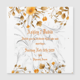 Elegant Marble Wedding Invitation Magnetische Uitnodiging