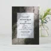 Elegant Marble Wedding Kaart (Staand voorkant)