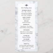 Elegant Marble Wedding Programme Programmakaart (Achterkant)