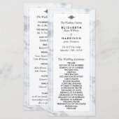 Elegant Marble Wedding Programme Programmakaart (Voorkant / Achterkant)