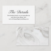 Elegant Marble Wedding Website Enclosure Card Informatiekaartje (Voorkant / Achterkant)
