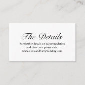 Elegant Marble Wedding Website Enclosure Card Informatiekaartje (Voorkant)