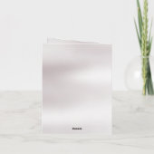 Elegant Marble, White, Gold Frame, Silver Heart Aankondiging (Achterkant)