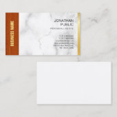 Elegant Marble Wood Gold Company Plain Luxury Visitekaartje (Voorkant / Achterkant)