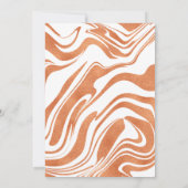 Elegant Marbling Copper Wedding Invitation Kaart (Achterkant)