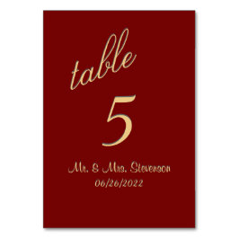 Elegant Marcella Table Number Kaart