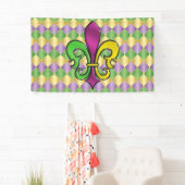 Elegant Mardi Gras Fleur De Lis Design Banner (Insitu)