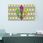 Elegant Mardi Gras Fleur De Lis Design Banner (Beurs)