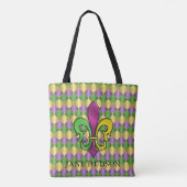 Elegant Mardi Gras Fleur De Lis Design Tas (Achterkant)