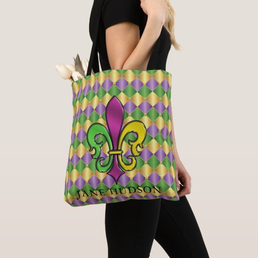 Elegant Mardi Gras Fleur De Lis Design Tas (Dichtbij)