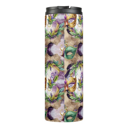 Elegant Mardi Gras maskers Thermosbeker (Achterkant)