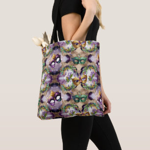 Elegant Mardi Gras maskers Tote Bag