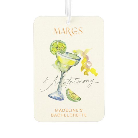 Elegant Margs & Huwelijk Bachelorette Weekend Luchtverfrisser (Achterkant)