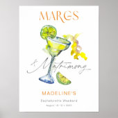 Elegant Margs & Huwelijk Bachelorette Weekend Poster (Voorkant)